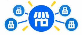 テナントネットワークを表す店舗